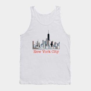 New York City Geometric Skyline Tank Top